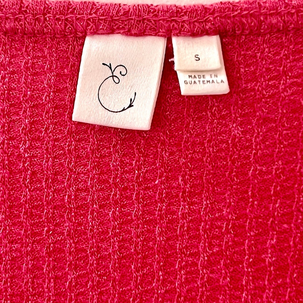 πΊπHPππΊ NWOT Anthropologie Eloise Crochet Cuff Henley - Picture 16 of 16